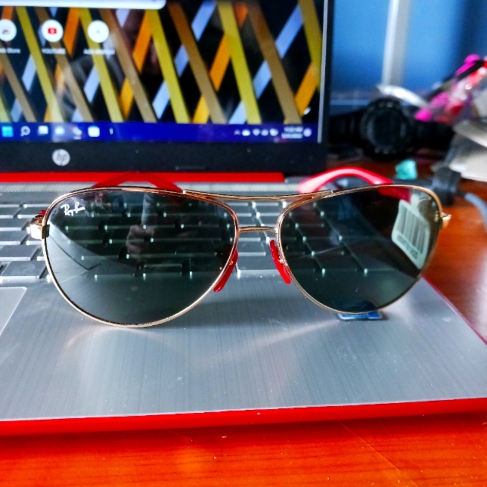 Brand New tags still on Rare Ferrari edition Ray Ban sunglasses